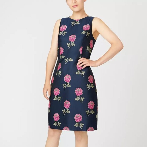J. CREW Sheath dress in floral jacquard - Picture 6 of 7